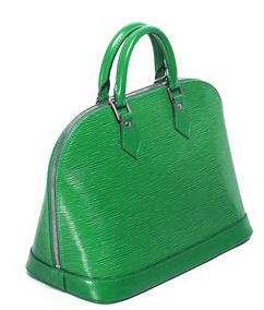 Kožená kabelka do ruky zelená